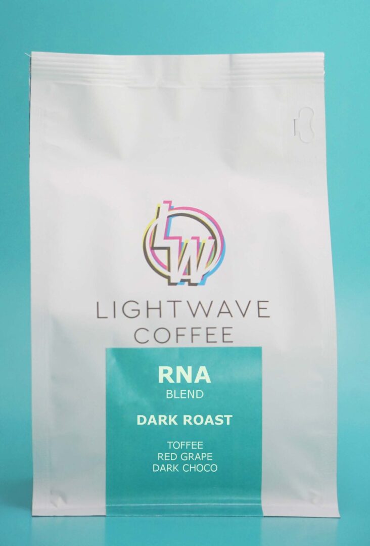 Dark roasted RNA Blend Coffee bag