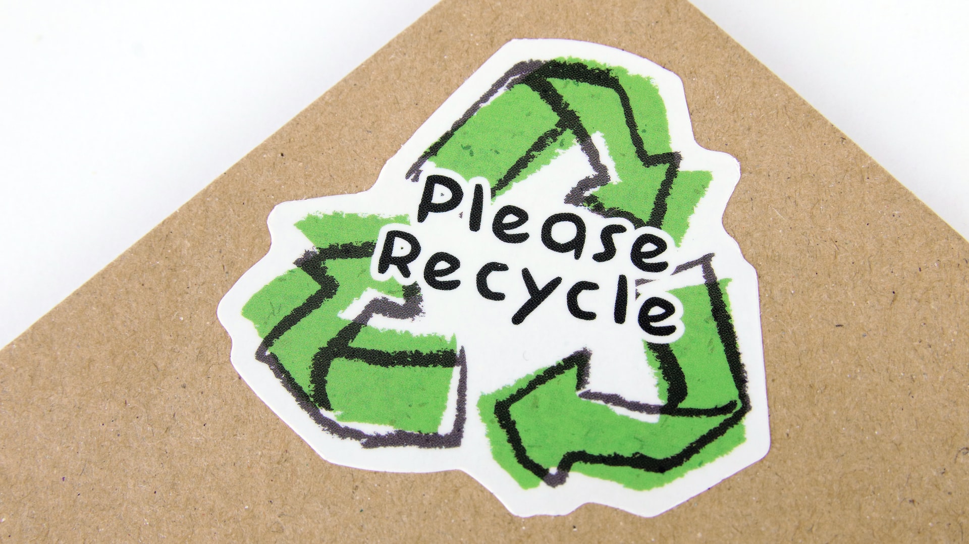 Cardboard packaging marked for recycling