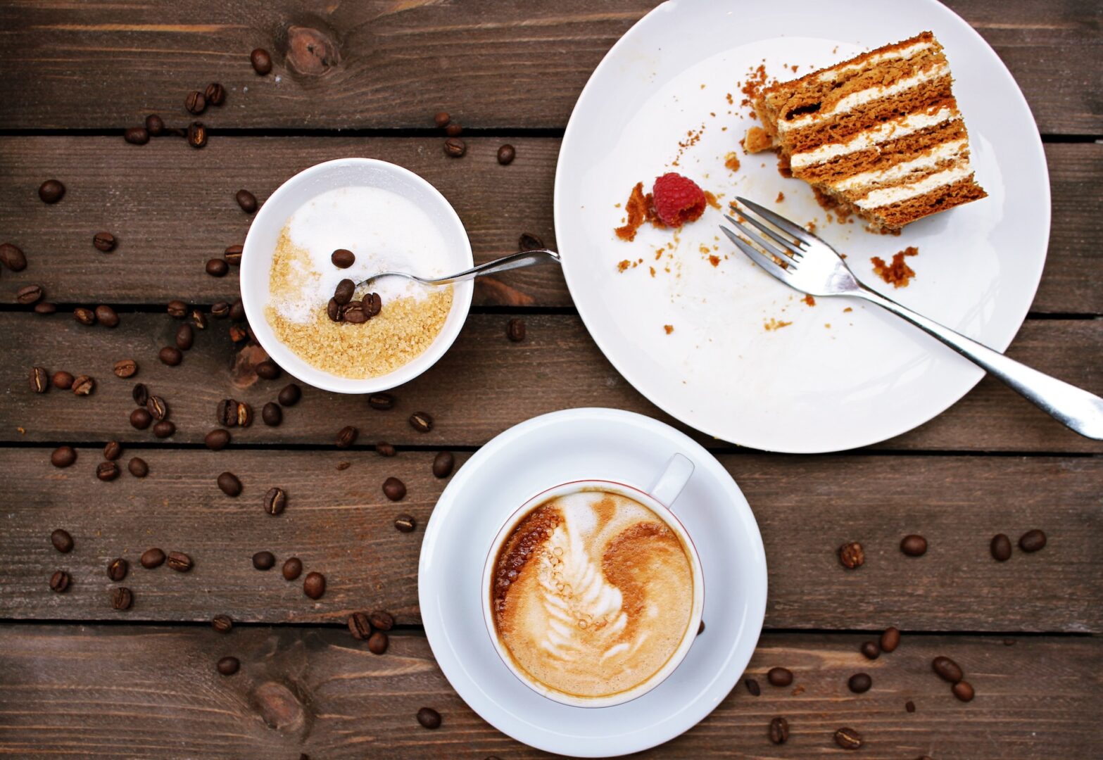 Tiramisu served with coffee
